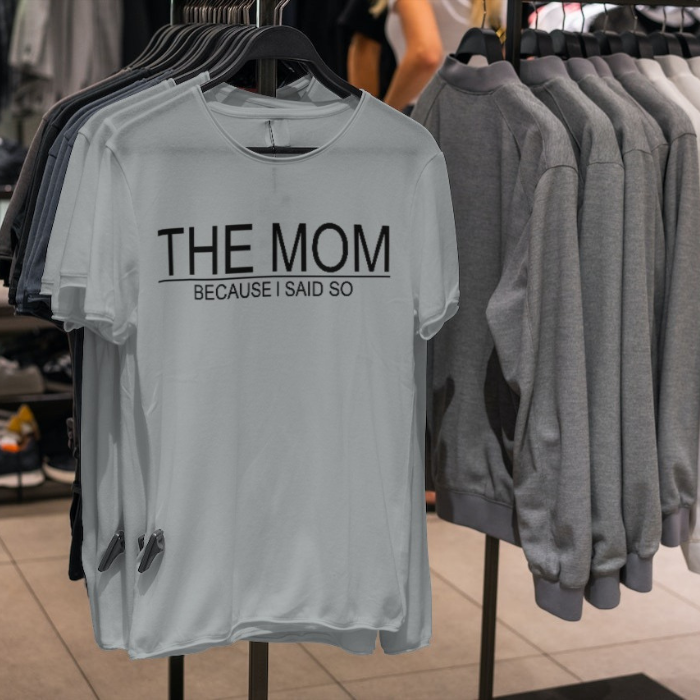 The Mom Short Sleeves Sport Grey Hanging